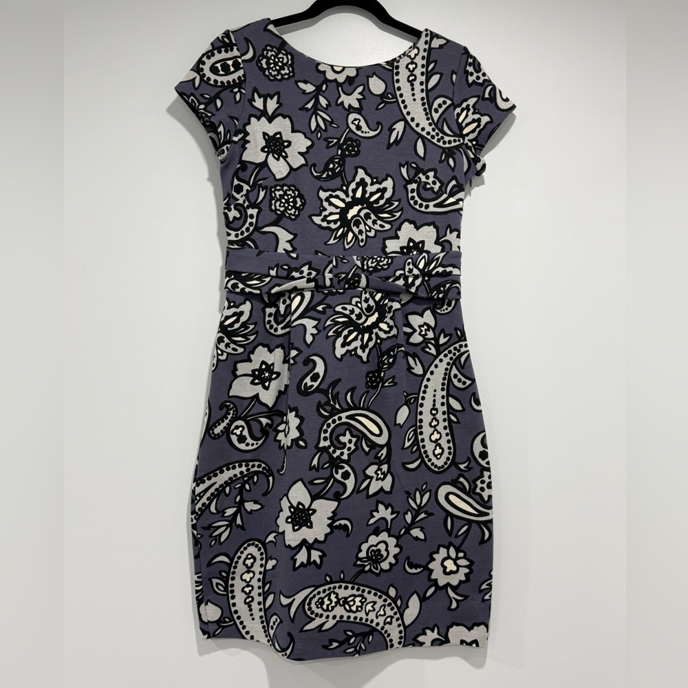 Boden Womens Roma Paisley Floral Print Ponte Dress size US 6R Stretch